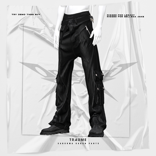 [Traume] Sarcoma Cargo Pants Black