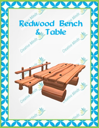 Redwood Bench & Table