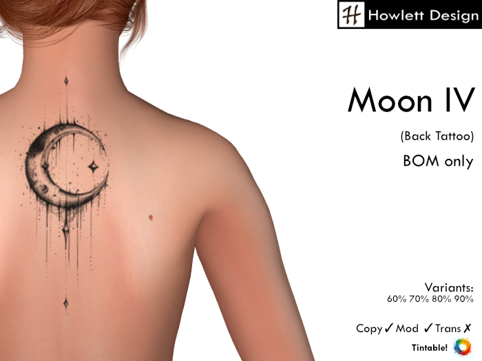[HDesign] Moon IV (Back Tattoo)