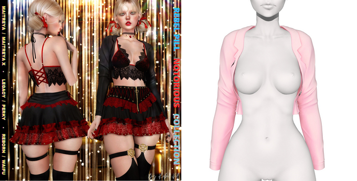 Rebelpill - Notorious Collection Jacket Baby Pink