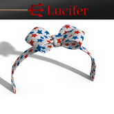 Independence Day White Bow Head Band