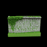 {S} Full Perm Old Ivy Stone Brick Wall 01