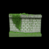 {S} Full Perm Old Ivy Stone Brick Wall 02