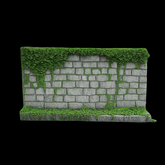 {S} Full Perm Old Ivy Stone Brick Wall 03