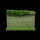 {S} Full Perm Old Ivy Stone Brick Wall 05