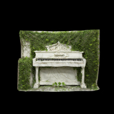 {S} Full Perm Old Stone Piano Sculpture