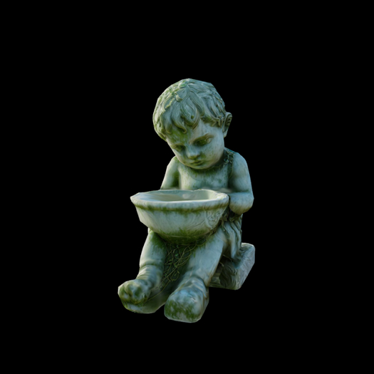 {S} Full Perm Stone Boy Statue