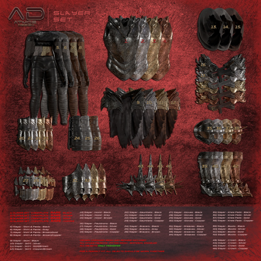 22 Slayer GAUNTLETS Gold [AD]