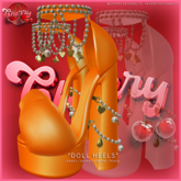 C ` Doll Heels - Orange