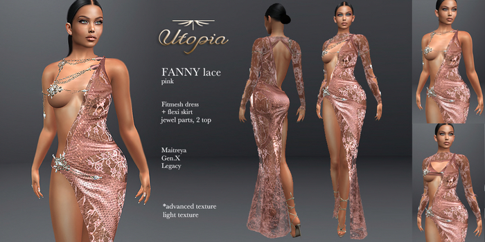 Utopia Fanny lace pink