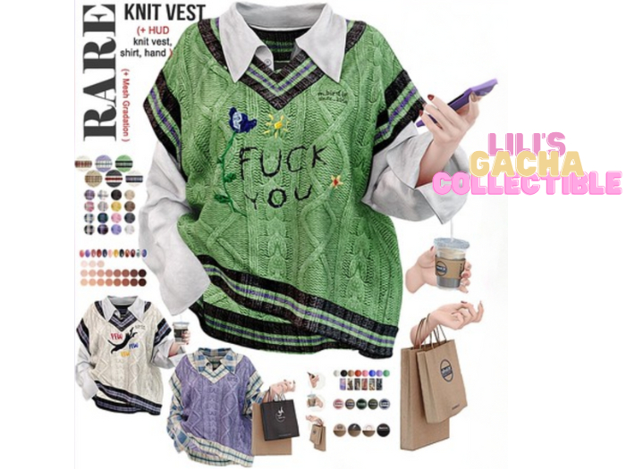 `M.BIRDIE / HanLa Look. KNIT VEST RARE