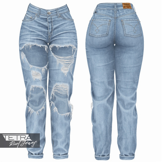 TETRA - Riot Ripped Jeans (Sky)