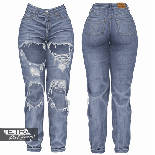 TETRA - Riot Ripped Jeans (Stone)