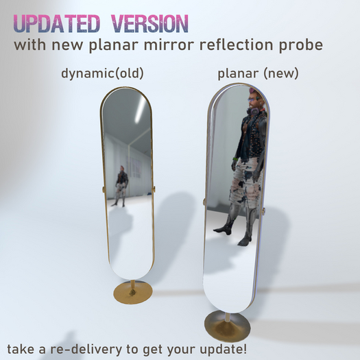 LSD Mirror "Aronde" - with PBR Materials & Reflections