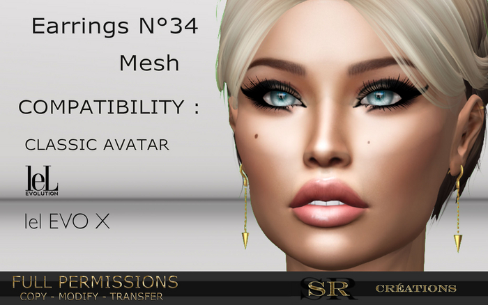 Earrings n 34 Full Permissions Box