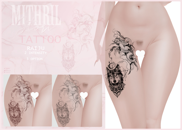 Mithril Store_Tattoo Raiju  Legs