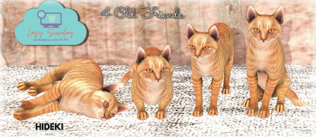 Second Life Marketplace - HIDEKI - 4 OLD FRIENDS (CATS=