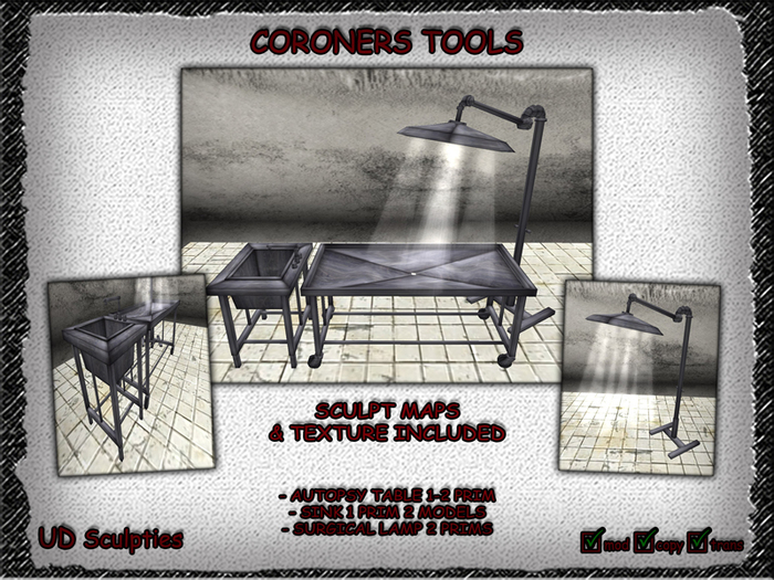 .:[UD]:. Sculpted Coroners Tools Full (box)