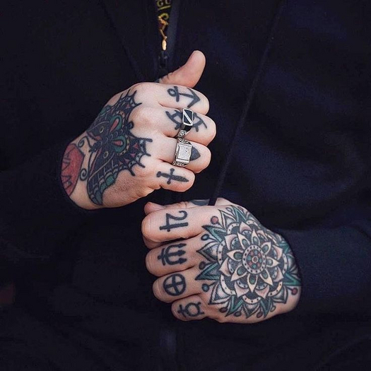 Personalized tattoos on hands