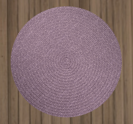 Lavender Fiber Round Rug