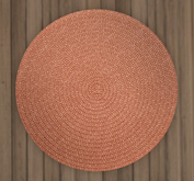 Salmon Fiber Round Rug