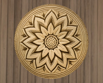 Sand Fiber Flower Round Rug