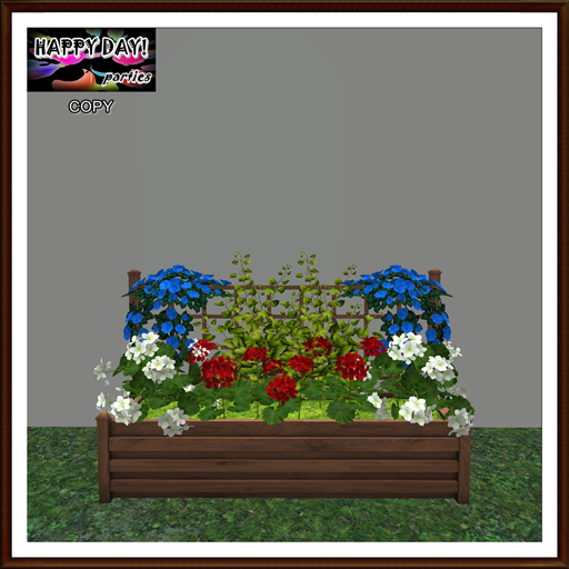 4th of July - Flowerpot with Trellis