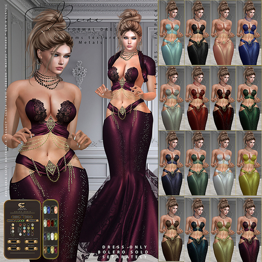 Son!a-Edge (Gen.X classic) Beena Formal Mesh Dress Fatpack