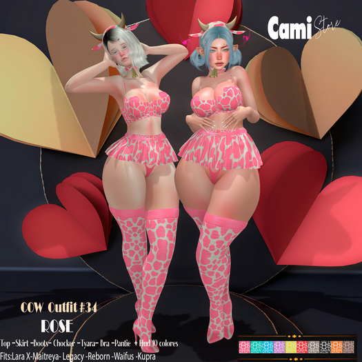 .::CaMi::.#34 COW  Outfit  -  Rosa