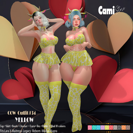 .::CaMi::.#34 COW  Outfit  -  Yellow