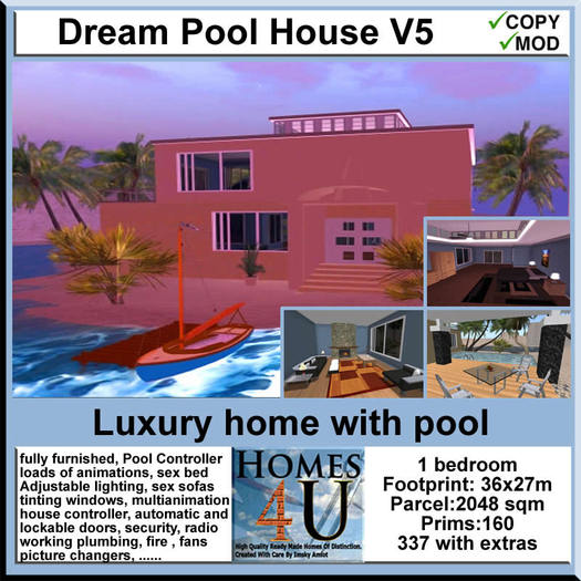 Dream Pool House V5 - House with Pool - 1 bedroom