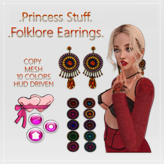 .Princess Stuff. Folklore Earrings Fatpack