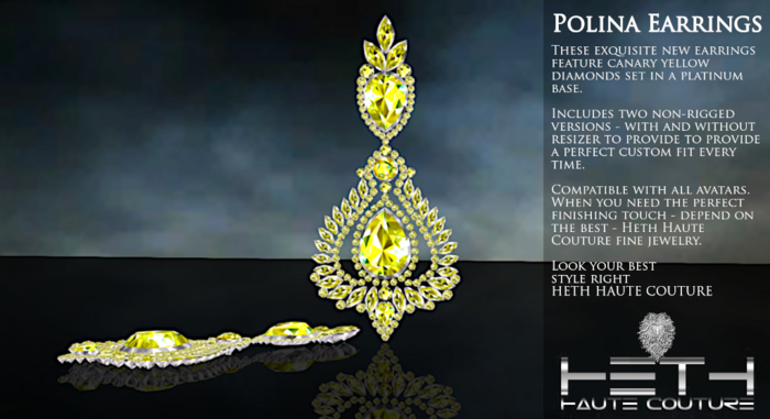HHC - Polina Earrings - Canary Diamonds (Boxed)