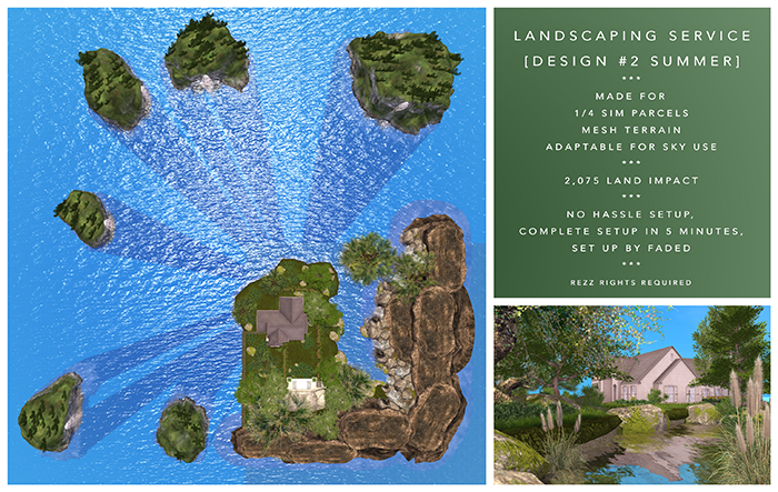 Second Life Marketplace - [F] Landscape 2 - Daffodil Lane - SUMMER (1/4 ...