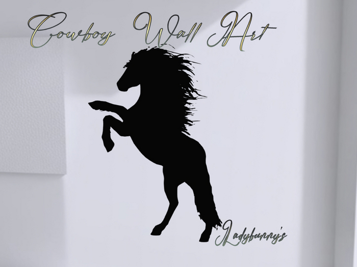 LadyBunny's Cowboy Wall 3d Art-Horse Wall Art