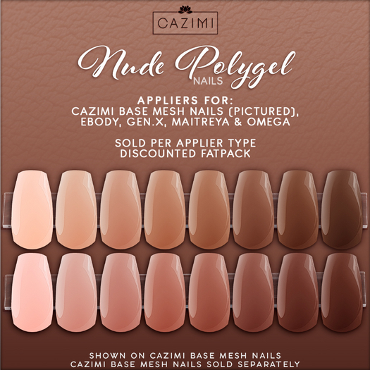 :CAZIMI: Nude Polygel Nails - Fatpack