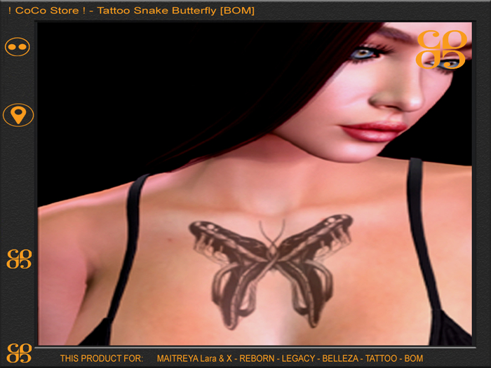 CoCo Store - Tattoo Snake Butterfly [BOM]