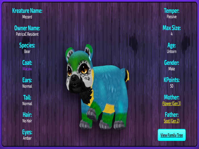 Kreature - Male - LE  Background