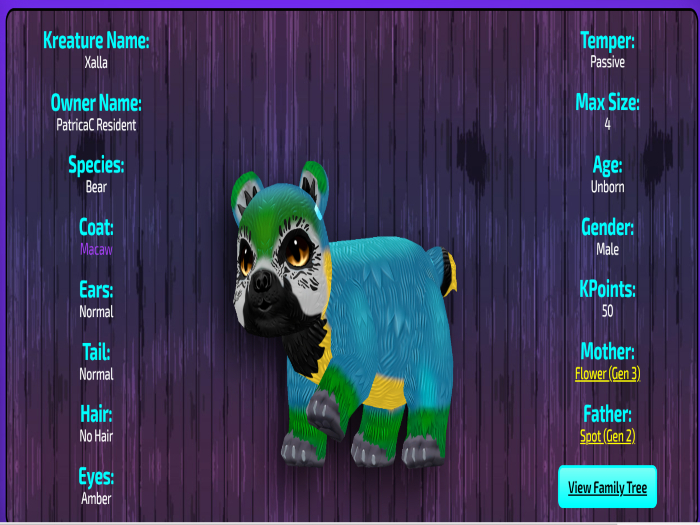 Kreature - Male - LE  Background