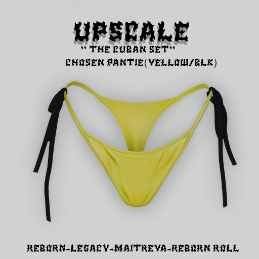 {UPSCALE} "The Cuban Set" Pantie (yellow/blk)