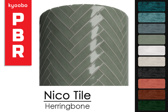 Nico Tile - Herringbone PBR Material [FULL PERM]