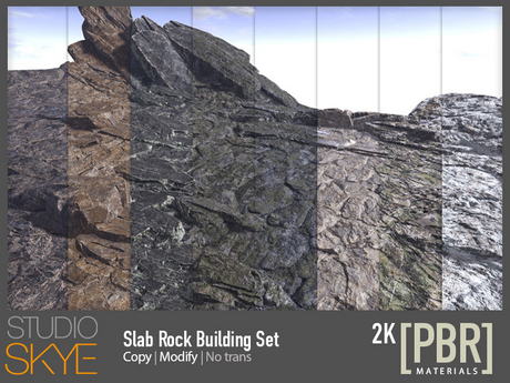 Second Life Marketplace - Skye MEGA Slab Rock Set 2K[PBR]
