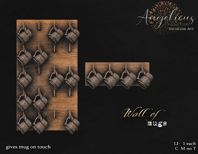 .AngelicUs. Wall of mugs 