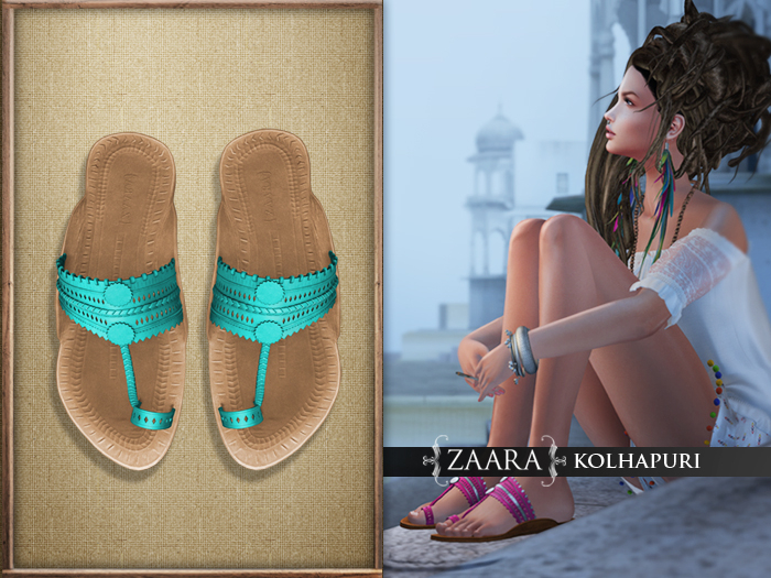 {Zaara} Kolhapuri sandals *aqua*