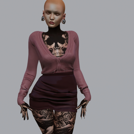 ALIENATED - skirt Legacy F (add) burgundy