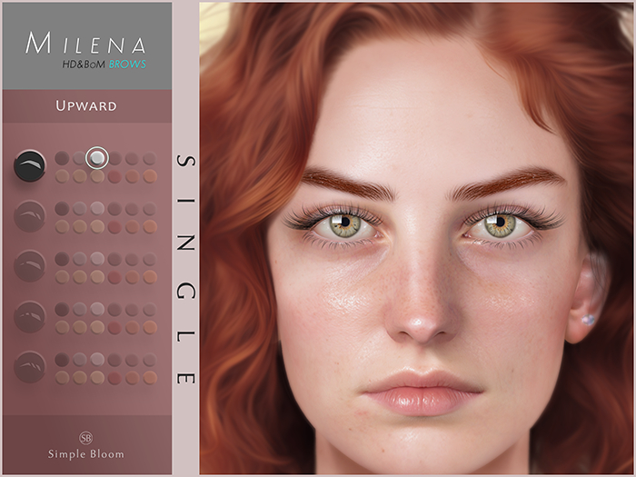 Eyebrows: Milena, Upward, SINGLE (LeLutka EvoX)
