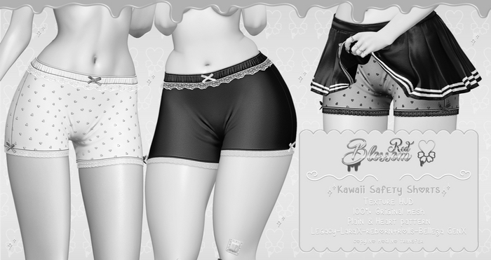 { Red Blossom } Kawaii Safety Shorts { DEMO }