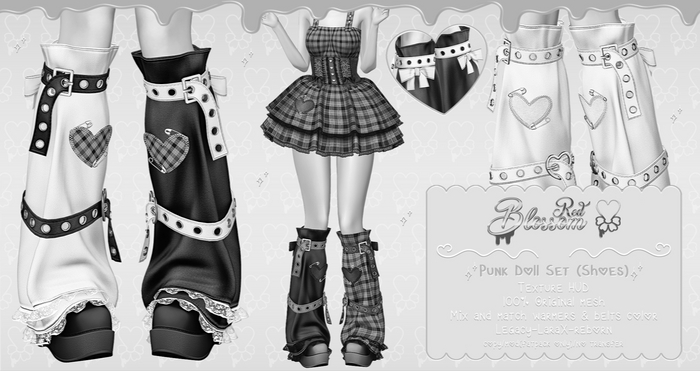 { Red Blossom } Punk Doll Shoes { DEMO }
