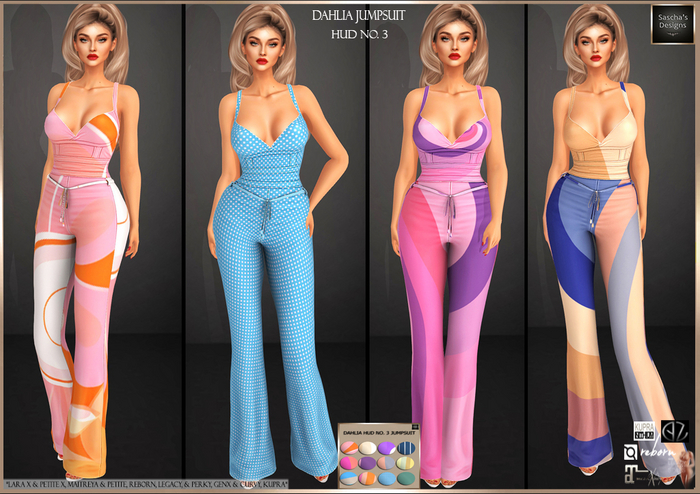 SAS - Dahlia HUD No.3 Jumpsuit (LaraX & MB) 12 prints
