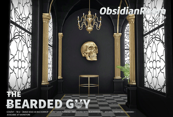 Obsidian Room Backdrop - The Bearded Guy